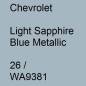 Preview: Chevrolet, Light Sapphire Blue Metallic, 26 / WA9381.